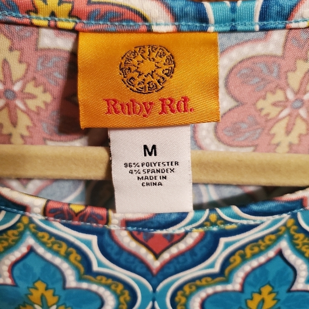 Ruby Rd. Multicolored Dress, Size M - Picture 3 of 4